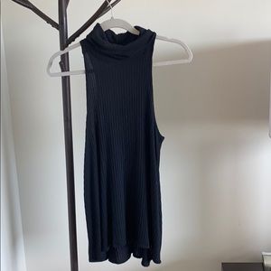 We The Free Black Sleeveless Turtleneck